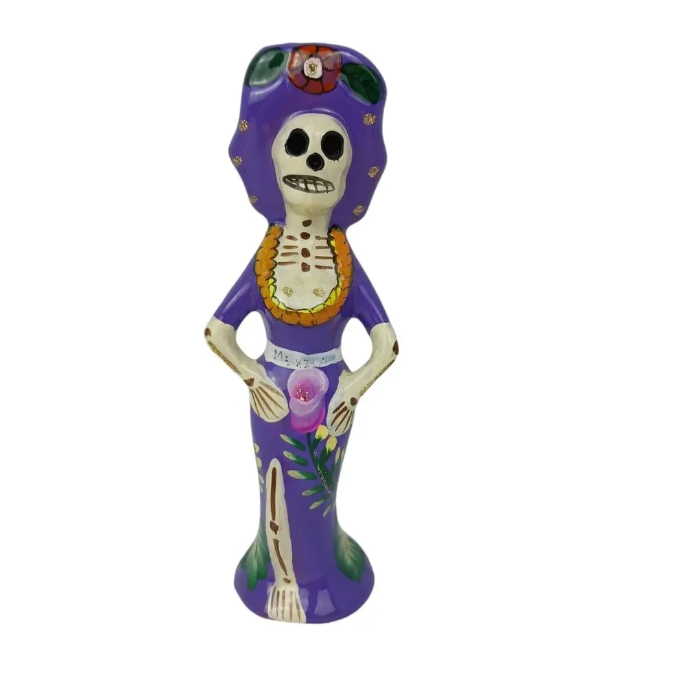 Day of the Dead Catrina Hand Painted Mexican Folk Art Figurine